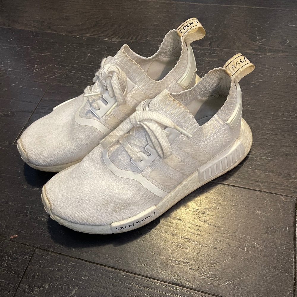 Adidas NMD R1 PK Japan Triple White Size US 6.5/ 39.5 Running Sneakers BZ0221